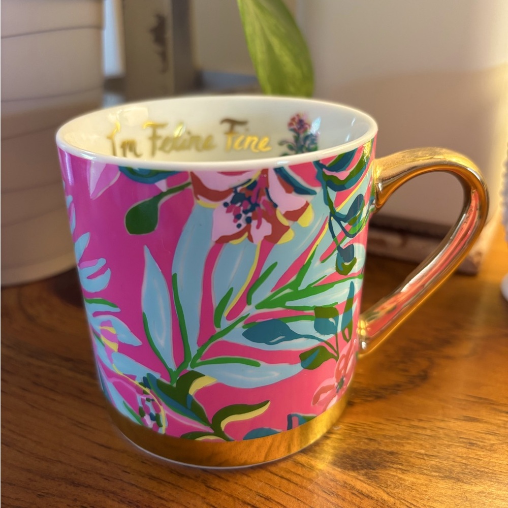 Lilly Pulitzer | Floral Coffee Mug - I’m Feline Fine